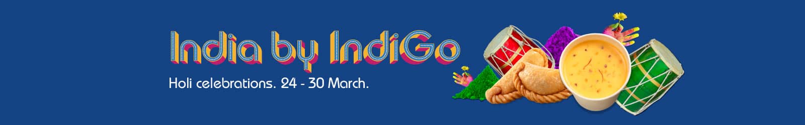 Traditional Holi food on IndiGo flights