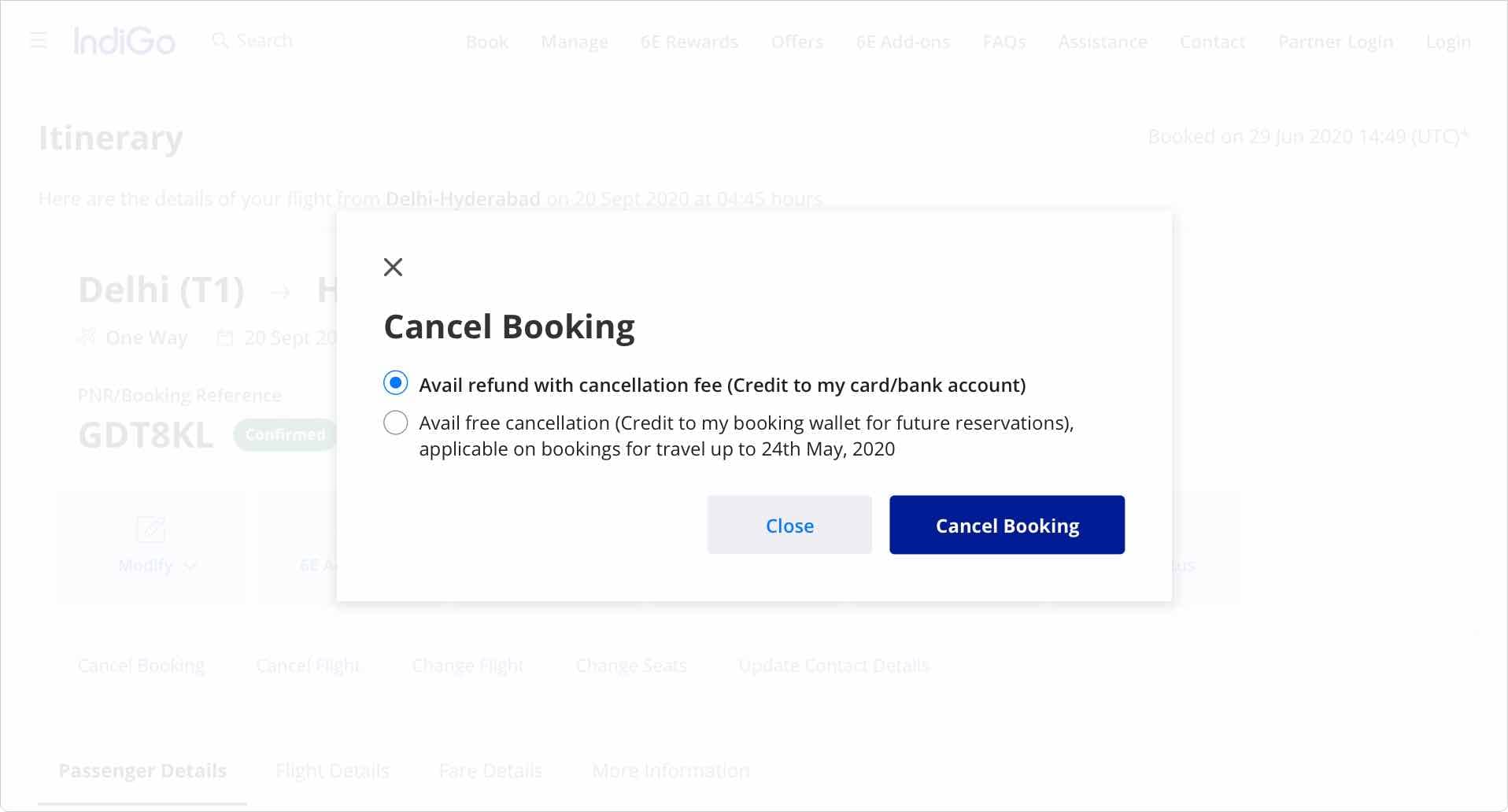 How to get the refund for your cancel or reschedule flights IndiGo