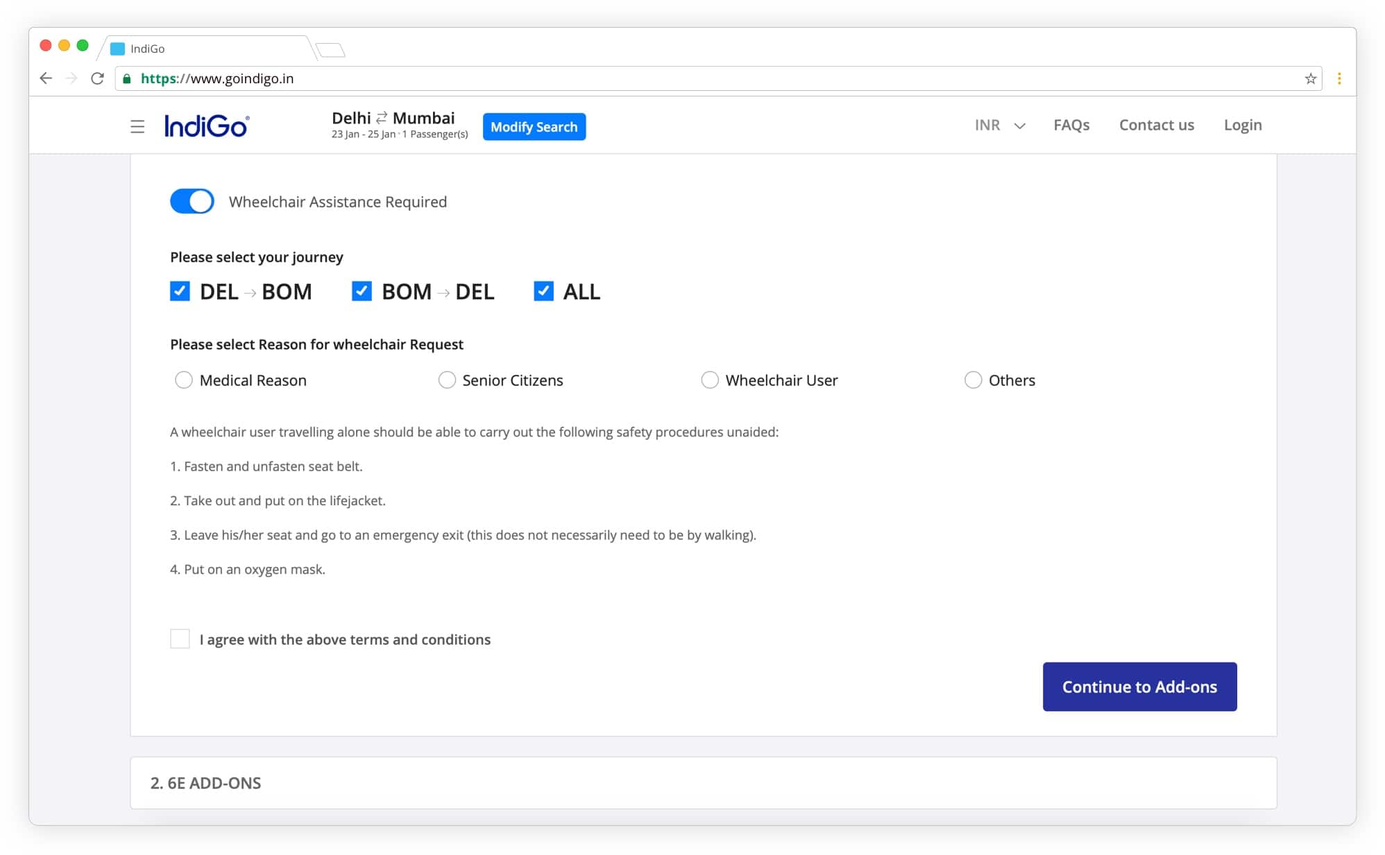SpecialDisability Assistance IndiGo