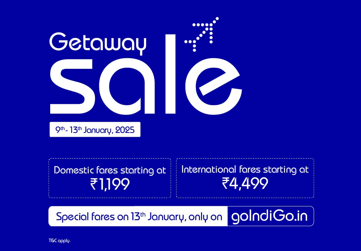IndiGo Takes Off with "Getaway Sale": Unbeatable Fares and Ancillary Discounts