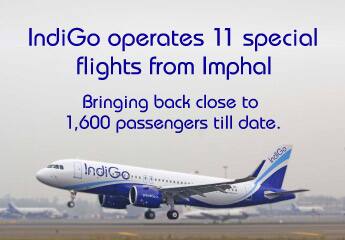 IndiGo operates 11 special flights from Imphal between May 6 and May 9, 2023