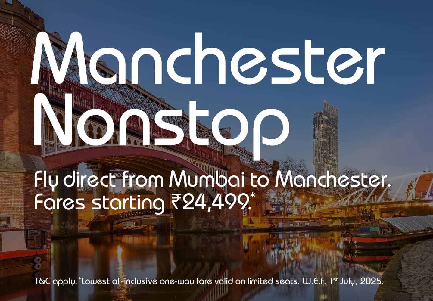 Namaste Manchester: IndiGo announces its long-haul debut with non- stop flights connecting Mumbai and Manchester starting 01 July 2025
