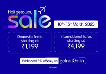 Colours of Travel:IndiGo Announces Holi Special Fares Starting ₹1,199!